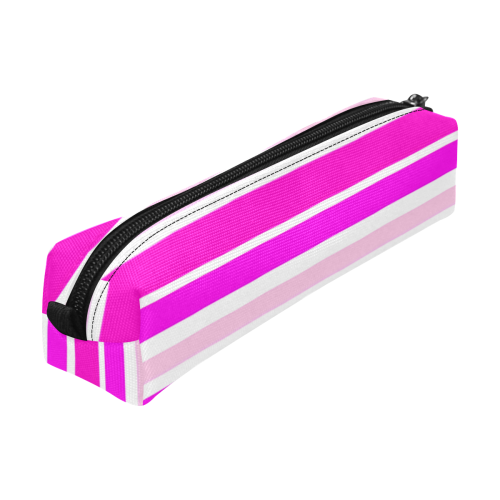 Summer Pinks Stripes Pencil Pouch/Small (Model 1681)