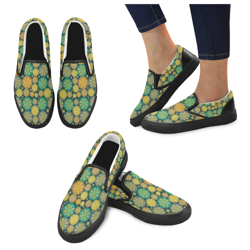 zappwaits 04 - Good afternoon! Women's Slip-on Canvas Shoes (Model 019)