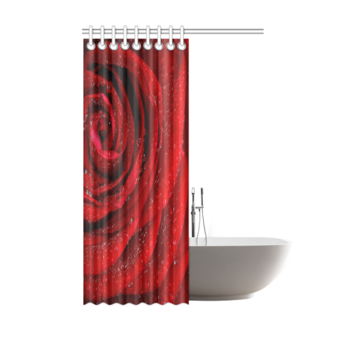 Red rosa Shower Curtain 48"x72"