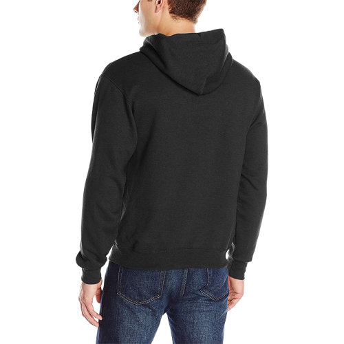 Anchor With Roses Black Men's Classic Hoodie (Model H17)