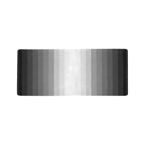 Black, gray, white multicolored stripes Mini Bifold Wallet (Model 1674)