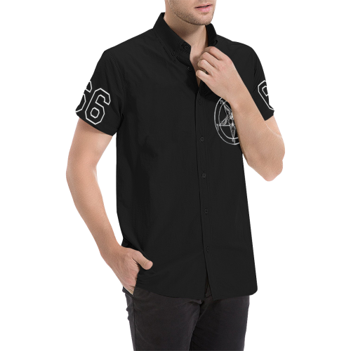 666letters Men's All Over Print Short Sleeve Shirt/Large Size (Model T53)