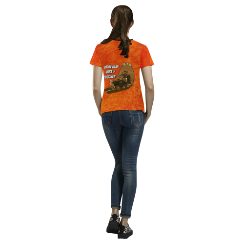 More than just a trucker All Over Print T-shirt for Women/Large Size (USA Size) (Model T40)