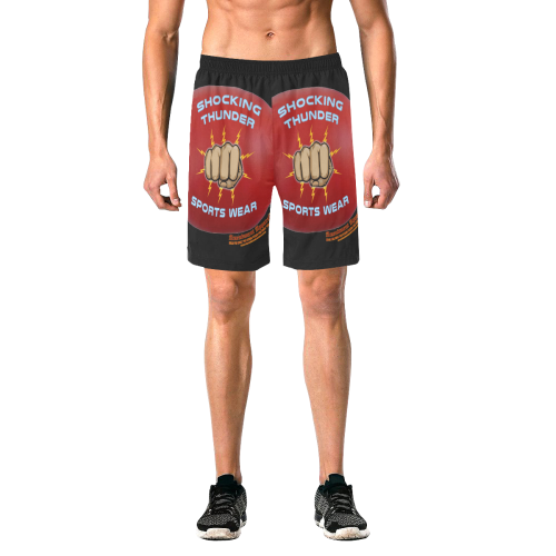 Shocking Thunder Shorts W/ Elastic Band Men's All Over Print Elastic Beach Shorts (Model L20)