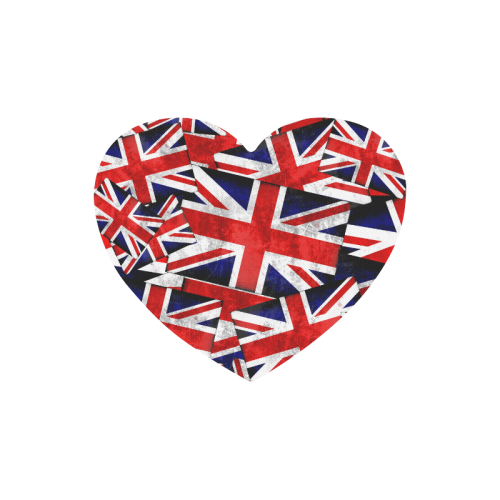 Union Jack British UK Flag Heart-shaped Mousepad