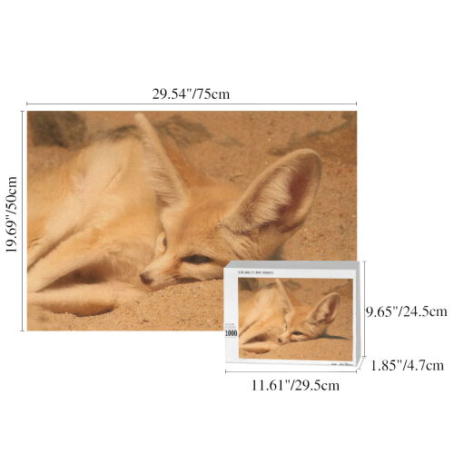 Fennec Fox by JamColors 1000-Piece Wooden Photo Puzzles