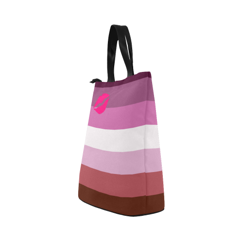 Lipstick Lesbian Flag Nylon Lunch Tote Bag (Model 1670)