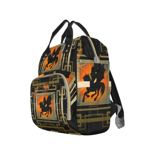 Unicorn silhouette Multi-Function Diaper Backpack/Diaper Bag (Model 1688)