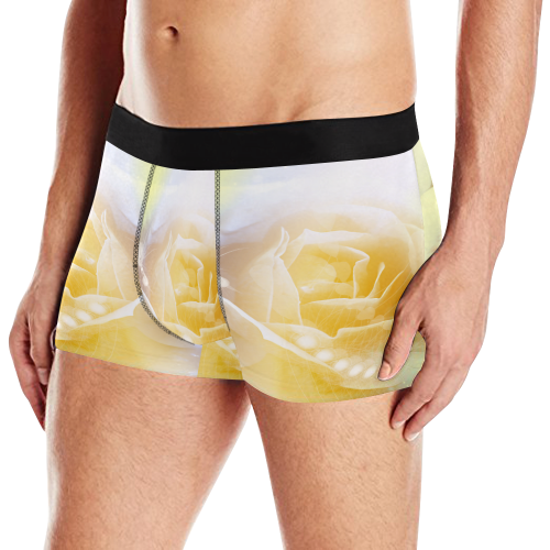 Soft yellow roses Men's All Over Print Boxer Briefs (Model L10)