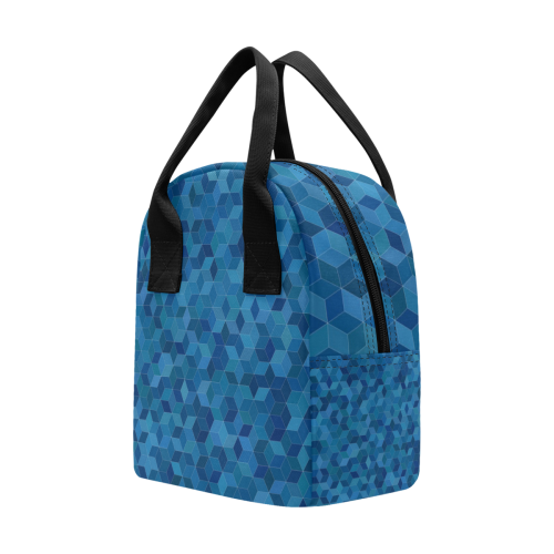 Blue Mosaic Zipper Lunch Bag (Model 1689)