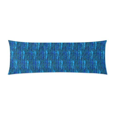 Abstract Scales of Blue Strands Custom Zippered Pillow Case 21"x60"(Two Sides)