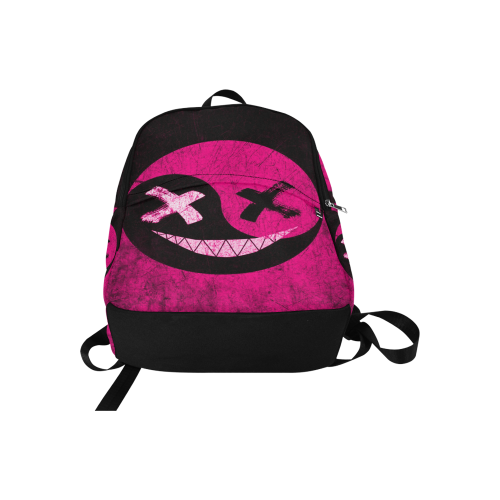 Woke Rave Smiley Hot Pink Festival Fabric Backpack for Adult (Model 1659)