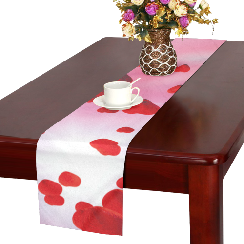 lovely romantic sky heart pattern for valentines day, mothers day, birthday, marriage Table Runner 16x72 inch