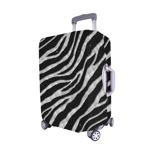 Ripped SpaceTime Stripes - White Luggage Cover/Medium 22"-25"