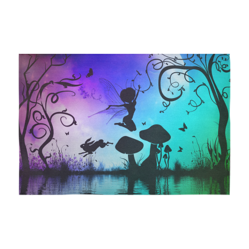 Happy fairy in the night Cotton Linen Tablecloth 60" x 90"