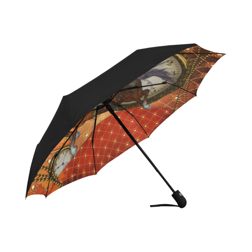 Steampunk, awesome steampunk horse Anti-UV Auto-Foldable Umbrella (Underside Printing) (U06)