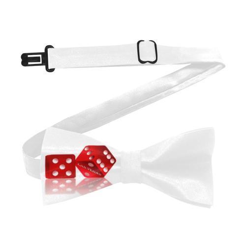 Las Vegas Craps Dice / White Custom Bow Tie