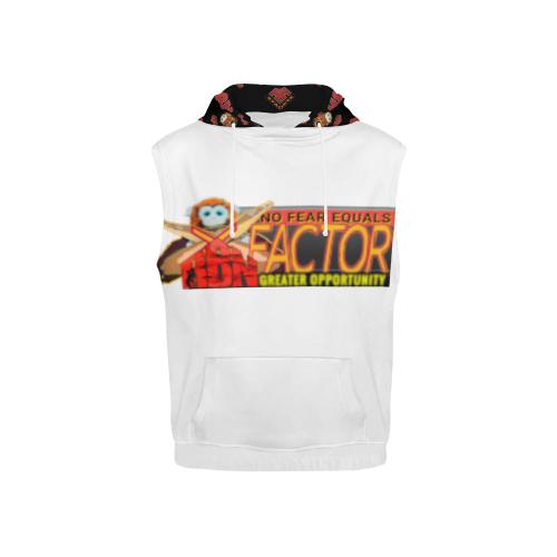 Sleeveless hoodie (white) - RBN XFACTOR All Over Print Sleeveless Hoodie for Kid (Model H15)