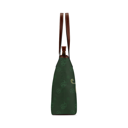 Elegant 4-Leaf Clover Shoulder Tote Bag (Model 1646)