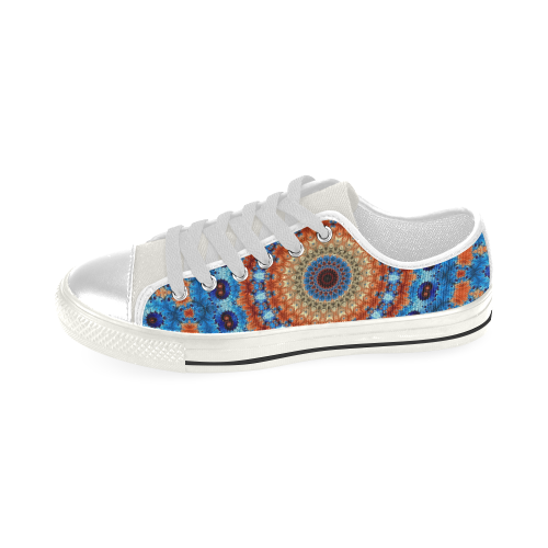 Kaleidoscope Low Top Canvas Shoes for Kid (Model 018)