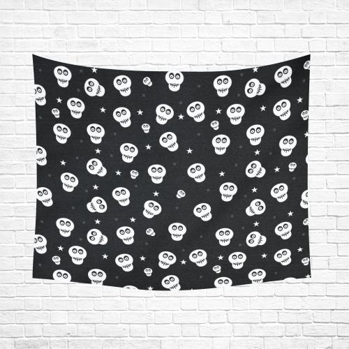 Star Skulls Cotton Linen Wall Tapestry 60"x 51"