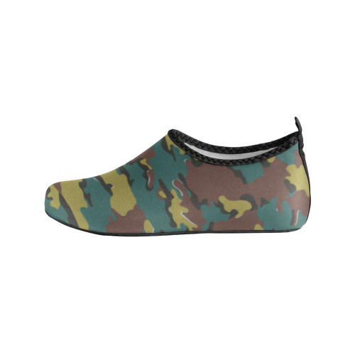 Belgian Jigsaw camouflage Men's Slip-On Water Shoes (Model 056)