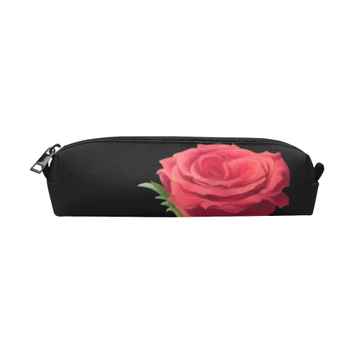 Floral Watercolor. Red Rose in Glas Flask - Vase Pencil Pouch/Small (Model 1681)