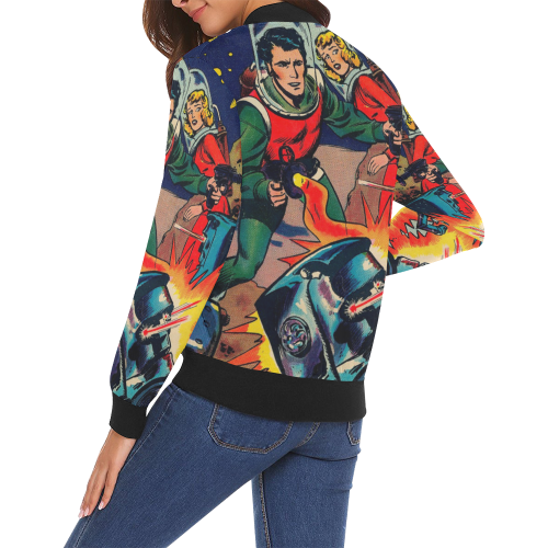 Battle in Space All Over Print Bomber Jacket for Women (Model H19)