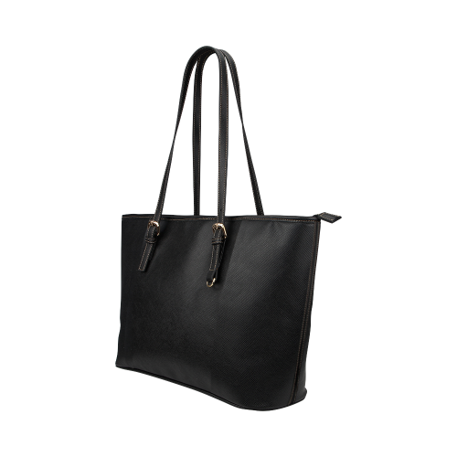 BLACK Leather Tote Bag/Small (Model 1651)