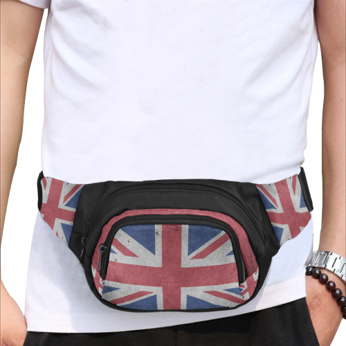 United Kingdom Union Jack Flag - Grunge 1 Fanny Pack/Small (Model 1677)