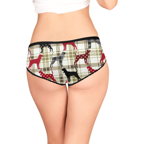 Black and Tan Coonhound Women's All Over Print Girl Briefs (Model L14)