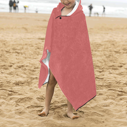 color indian red Kids' Hooded Bath Towels