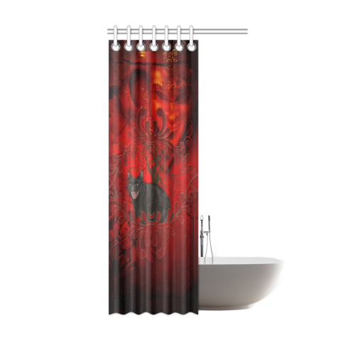 Funny angry cat Shower Curtain 36"x72"