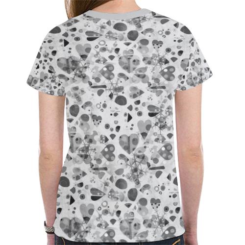 Love Pattern by K.Merske New All Over Print T-shirt for Women (Model T45)