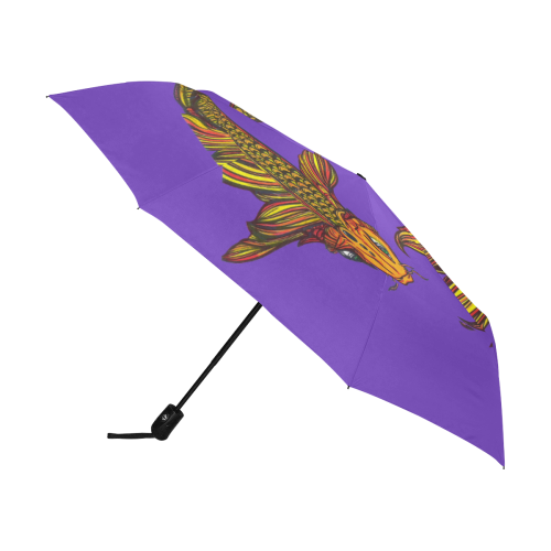 Brillant Koi Fish Purple Anti-UV Auto-Foldable Umbrella (U09)