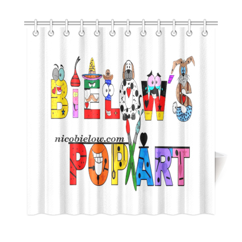 Pop by Nico Bielow Shower Curtain 72"x72"