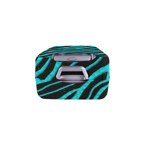 Ripped SpaceTime Stripes - Cyan Luggage Cover/Medium 22"-25"