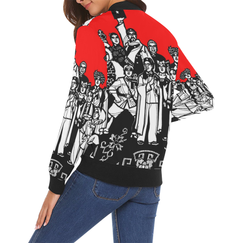 The Inception of the Great Proletarian Cultural Re All Over Print Bomber Jacket for Women (Model H19)