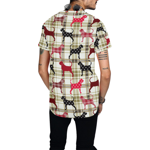 Bloodhound All Over Print Baseball Jersey for Men (Model T50) (D2768082) All Over Print Baseball Jersey for Men (Model T50)