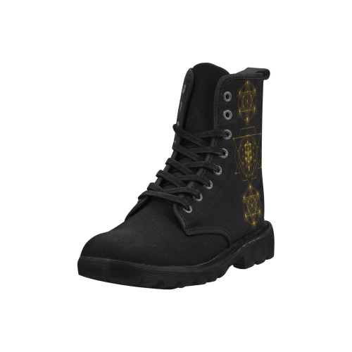 Sacred Geometry Martin Boots for Men (Black) (Model 1203H)
