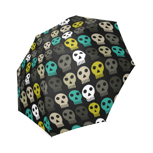 funky dead skulls Foldable Umbrella (Model U01)