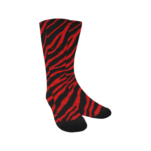 Ripped SpaceTime Stripes - Red Men's Custom Socks