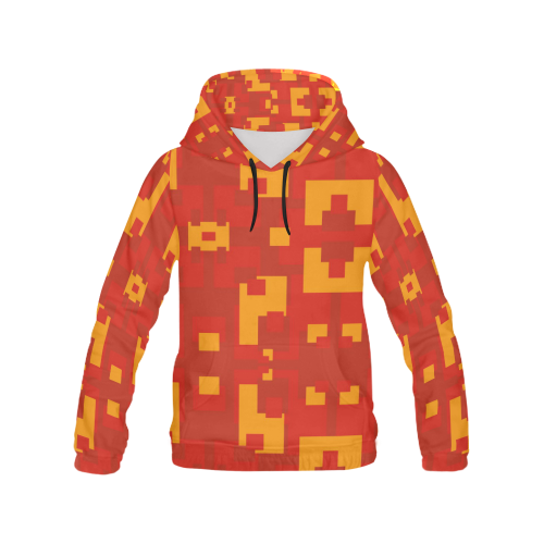 Two Reds and Gold Hoodie All Over Print Hoodie for Women (USA Size) (Model H13)