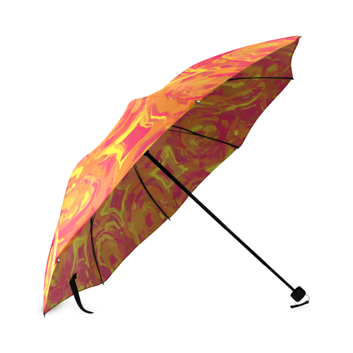 Red, Orange and Yellow Oils Foldable Umbrella (Model U01)