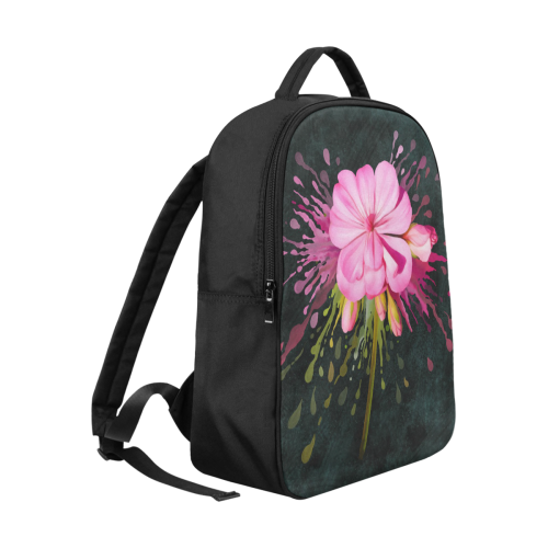 Pink flower, color splash, floral eruption Popular Fabric Backpack (Model 1683)