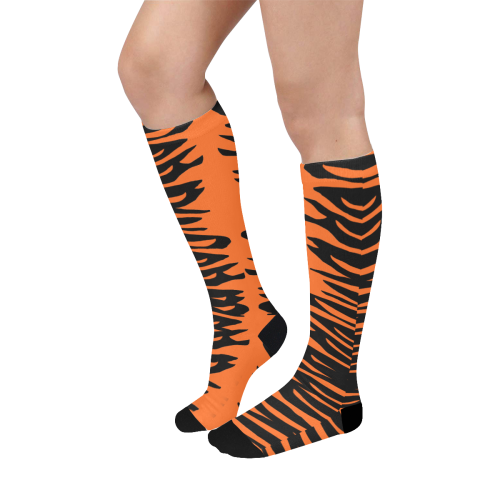 Halloween Tiger Stripes Over-The-Calf Socks