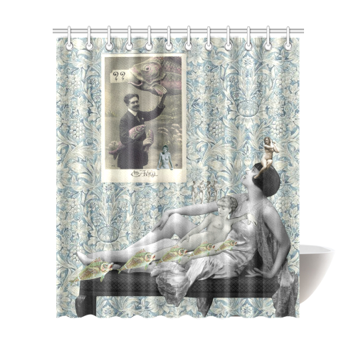Poisson d'Avril Shower Curtain 72"x84"
