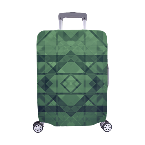 Sci-Fi Green Monster  Geometric design Luggage Cover/Medium 22"-25"