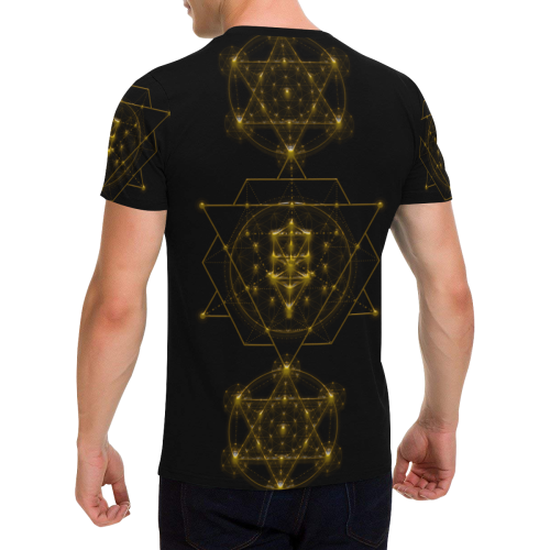 Sacred Geometry Men's All Over Print T-Shirt with Chest Pocket (Model T56)
