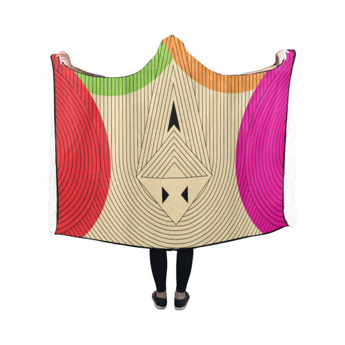 Aztec Ancient Tribal Hooded Blanket 50''x40''